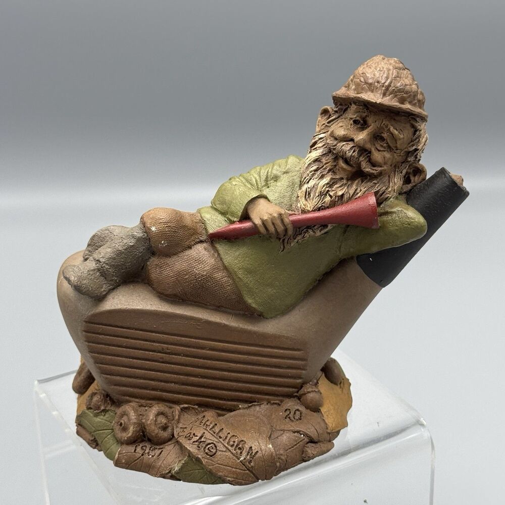 1987 Tom Clark Mulligan Golf Gnome Resin Figurine Retired Golfer Fathers Day